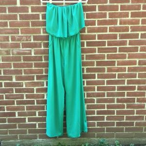 Vici off shoulder pocket jumpsuit L